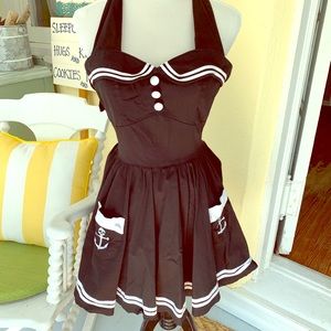 Hellbunny gothic sailor nautical skull dress